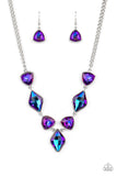 Paparazzi Glittering Geometrics - Purple Necklace