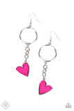 Paparazzi Don't Miss a HEARTBEAT - Pink Earrings