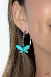 Paparazzi Bohemian Butterfly - Blue Earrings