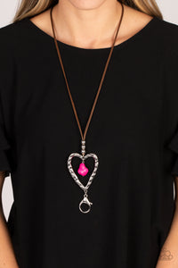 Paparazzi Santa Fe Sweetheart - Pink Necklace