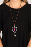 Paparazzi Santa Fe Sweetheart - Pink Necklace