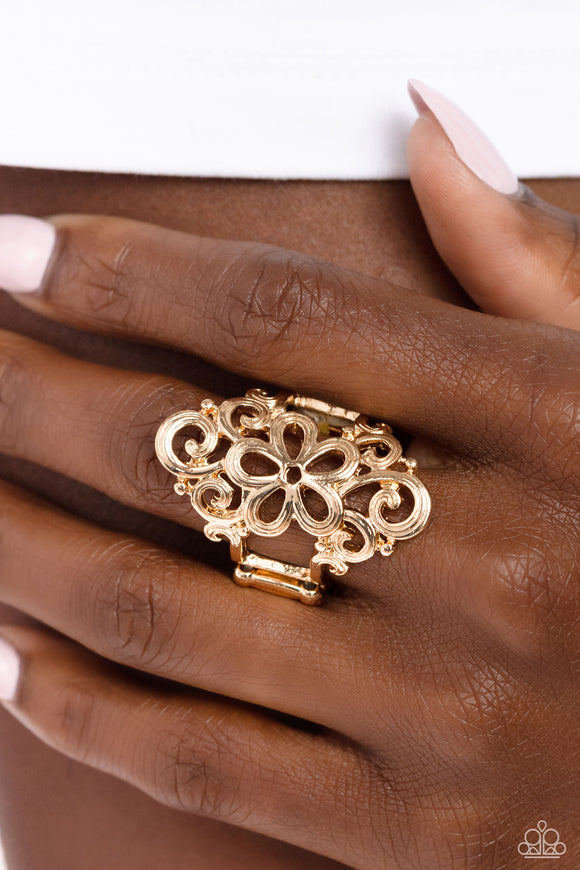 Paparazzi Fantastically Floral - Gold Ring