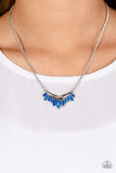 Paparazzi Flash of Fringe - Blue Necklace