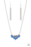 Paparazzi Flash of Fringe - Blue Necklace