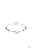 Paparazzi Chiseled Craze - White Bracelet