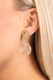 Paparazzi Stellar Shooting Star - Gold Earring