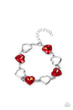 Paparazzi Sentimental Sweethearts - Red Bracelet