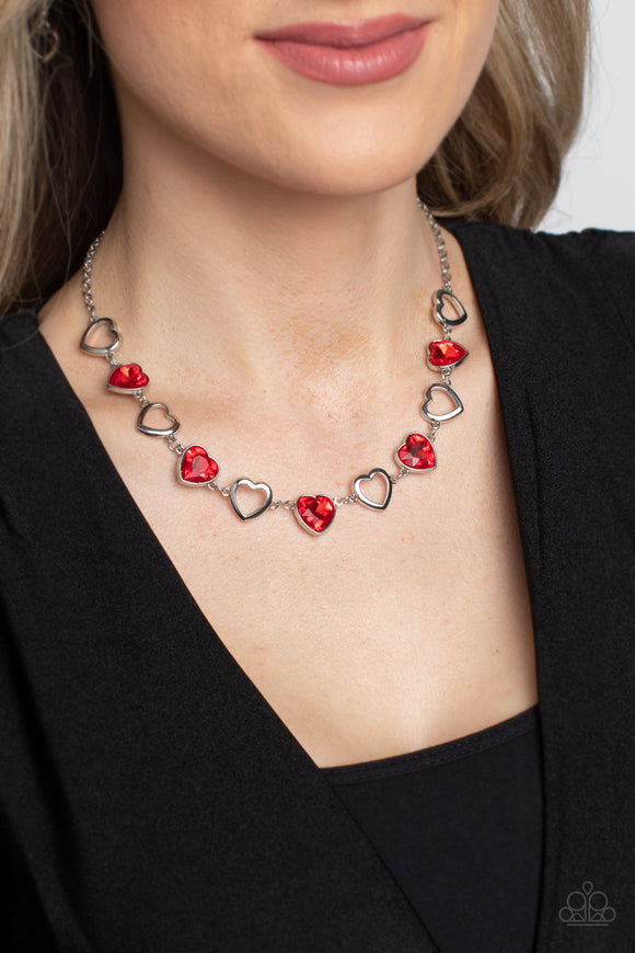Paparazzi Contemporary Cupid - Red Necklace
