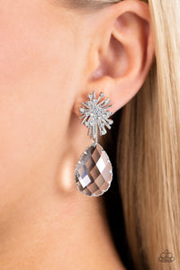 Paparazzi Stellar Shooting Star - White Earring