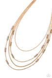 Paparazzi Metallic Monarch - Gold Necklace