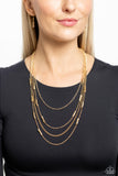 Paparazzi Metallic Monarch - Gold Necklace