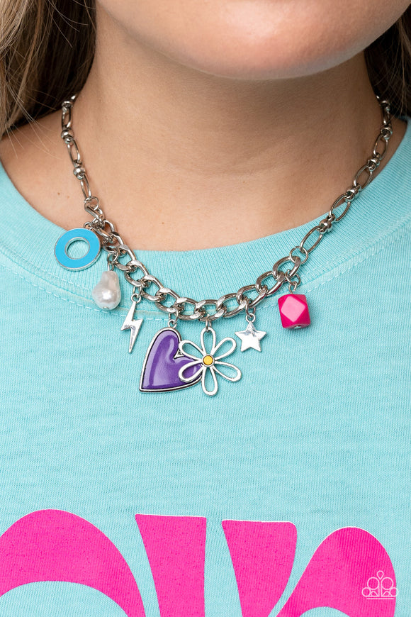 Paparazzi Living in CHARM-ony - Purple Necklace