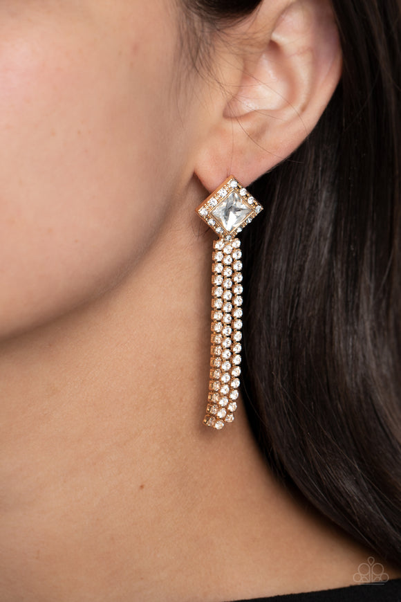 Paparazzi Seasonal Sparkle - Gold Earring