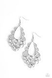 Paparazzi Majestic Masquerade - White Earring