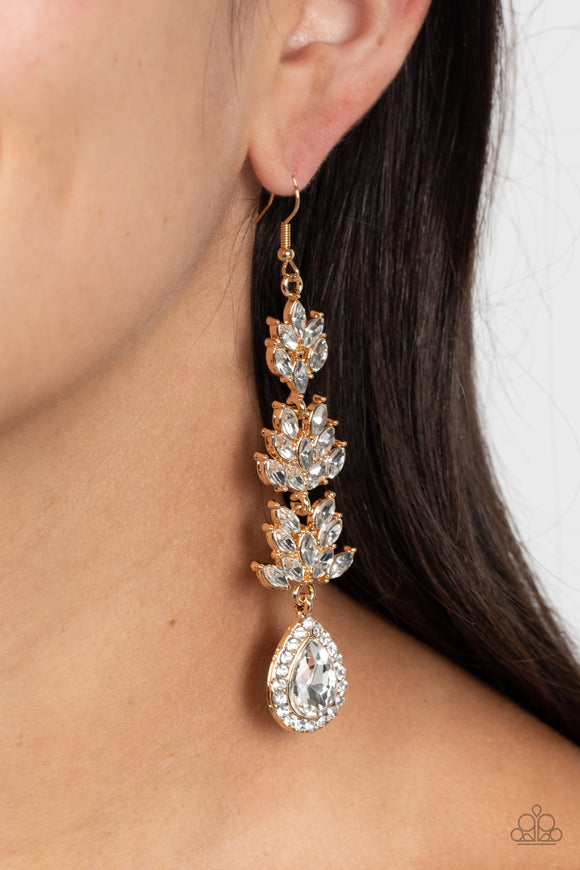 Paparazzi Water Lily Whimsy - Gold Earring