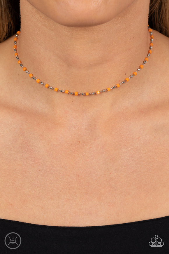 Paparazzi Neon Lights - Orange Necklace