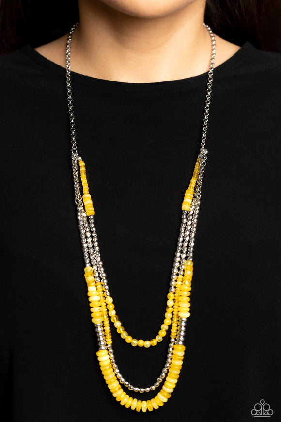 Paparazzi Newly Neverland - Yellow Necklace