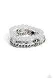 Paparazzi CUBE Your Enthusiasm - White Bracelet