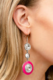 Paparazzi Dame Disposition - Pink Earrings