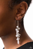 Paparazzi Cheeky Cascade - White Earring