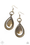 Paparazzi Forged Flare - Brass Earrings