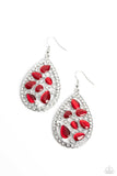 Paparazzi Cats Eye Class - Red Earring