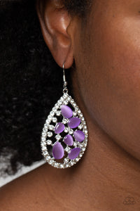 Paparazzi Cats Eye Class - Purple Earring