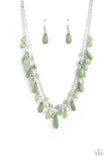 Paparazzi Flirty Flood - Green Necklace