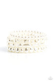 Paparazzi Gossip PEARL - White Bracelet