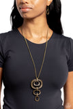 Paparazzi Tranquil Trickle - Brass Necklace
