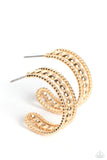 Paparazzi Dotted Darling - Gold Earring