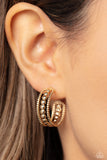 Paparazzi Dotted Darling - Gold Earring