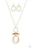 Paparazzi Oblong Obligato - Gold Necklace