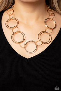 Paparazzi Shimmering Symphony - Gold Necklace