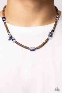 Paparazzi Stony Survivor - Blue Necklace