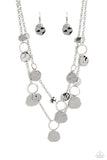 Paparazzi Hammered Horizons - Silver Necklace