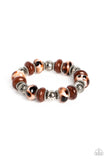 Paparazzi Warped Wayfarer - Brown Bracelet