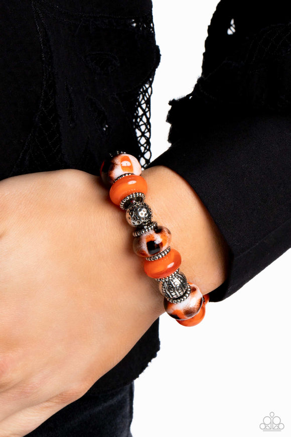 Paparazzi Warped Wayfarer - Orange Bracelet