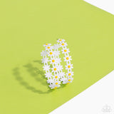 Paparazzi Daisy Disposition - White Earring