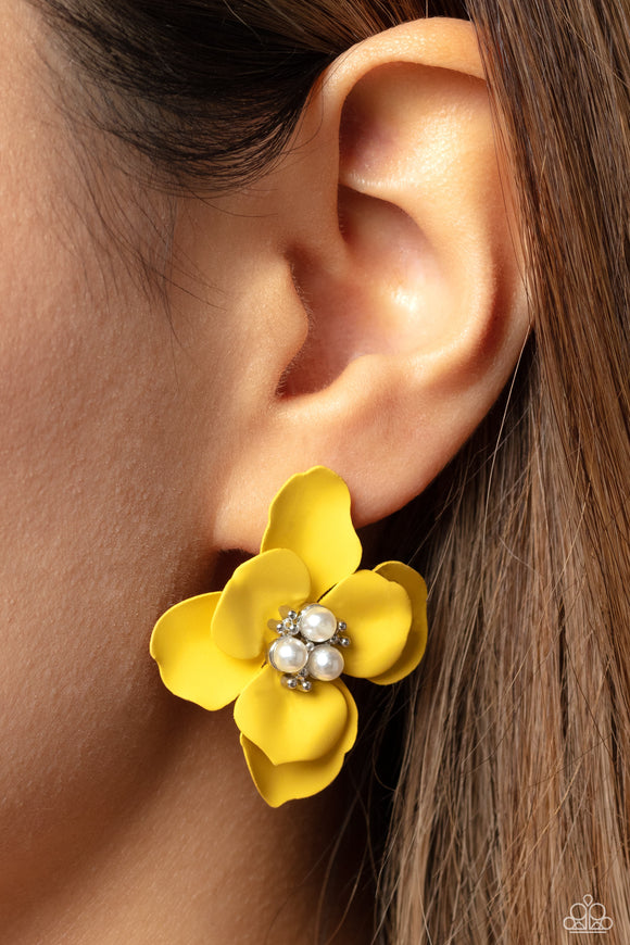 Paparazzi Jovial Jasmine - Yellow Earring