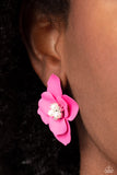 Paparazzi Jovial Jasmine - Pink Earrings