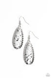 Paparazzi TEARDROP-Dead Dynasty - White Earring