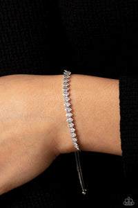 Paparazzi Dynamic Diamonds - White Bracelet