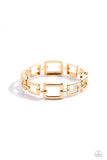 Paparazzi Square Inch - Gold Bracelet