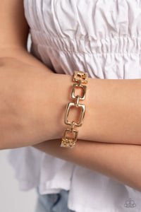 Paparazzi Square Inch - Gold Bracelet