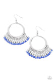 Paparazzi Fringe Fanfare - Blue Earring