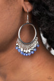 Paparazzi Fringe Fanfare - Blue Earring