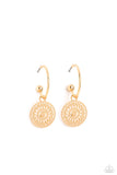 Paparazzi Mandala Maiden - Gold Earring