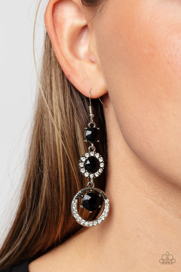 Paparazzi Enchanting Effulgence - Black Earring