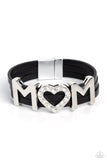 Paparazzi Heart of Mom - Black Bracelet